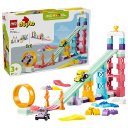 LEGO DUPLO 10478 Rampe Creative 3 in 1 con Veicoli, Giochi Didattici per la Motricità Fine con 2 Auto, Regalo per Bambini 3+