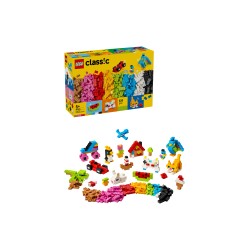 LEGO Classic 11045 Mattoncini Colorati Creativi, Giocattolo per la Motricità Fine con Animali, Dinosauri e Veicoli, Regalo 5+