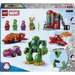 LEGO Marvel 11211 Loki vs. Team Iron Man, Giocattolo da Supereroi con Action Figure Mech e 4 Minifigure, Regalo Bambini 4+