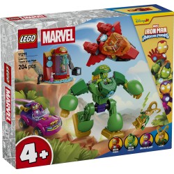 LEGO Marvel 11211 Loki vs. Team Iron Man, Giocattolo da Supereroi con Action Figure Mech e 4 Minifigure, Regalo Bambini 4+
