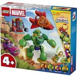 LEGO Marvel 11211 Loki vs. Team Iron Man, Giocattolo da Supereroi con Action Figure Mech e 4 Minifigure, Regalo Bambini 4+