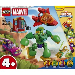 LEGO Marvel 11211 Loki vs. Team Iron Man, Giocattolo da Supereroi con Action Figure Mech e 4 Minifigure, Regalo Bambini 4+