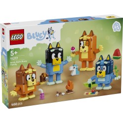 LEGO Bluey 11217 Famiglia Bluey in Mattoncini, Giochi Didattici con 4 Personaggi e Accessori, Regalo di Compleanno Bambini 5+