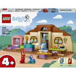 LEGO Bluey 11221 A Scuola con Rusty e Bluey, Giochi Didattici con 2 Minifigure, Accessori, Cibo Giocattolo, Regalo Bambini 4+