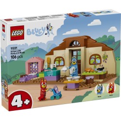 LEGO Bluey 11221 A Scuola con Rusty e Bluey, Giochi Didattici con 2 Minifigure, Accessori, Cibo Giocattolo, Regalo Bambini 4+