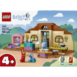 LEGO Bluey 11221 A Scuola con Rusty e Bluey, Giochi Didattici con 2 Minifigure, Accessori, Cibo Giocattolo, Regalo Bambini 4+