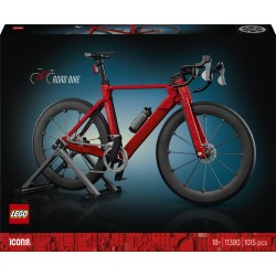 LEGO Icons 11380 Bici da Corsa, Kit Modellismo per Adulti con Pneumatici, Deragliatore e Supporto, Regalo per Fan di Ciclismo