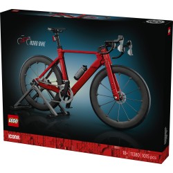 LEGO Icons 11380 Bici da Corsa, Kit Modellismo per Adulti con Pneumatici, Deragliatore e Supporto, Regalo per Fan di Ciclismo