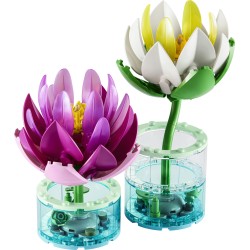 LEGO Botanicals 11511 Ninfee, Piante Artificiali con Fiori Finti in 2 Vasi, Decorazione Camera da Letto, Regalo Bambini 9+