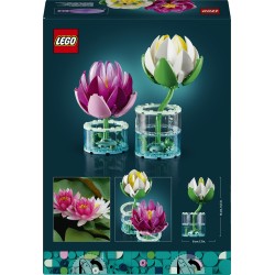 LEGO Botanicals 11511 Ninfee, Piante Artificiali con Fiori Finti in 2 Vasi, Decorazione Camera da Letto, Regalo Bambini 9+