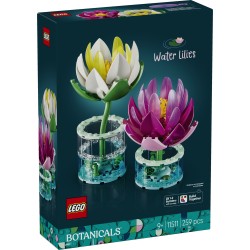 LEGO Botanicals 11511 Ninfee, Piante Artificiali con Fiori Finti in 2 Vasi, Decorazione Camera da Letto, Regalo Bambini 9+