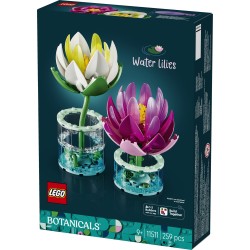 LEGO Botanicals 11511 Ninfee, Piante Artificiali con Fiori Finti in 2 Vasi, Decorazione Camera da Letto, Regalo Bambini 9+