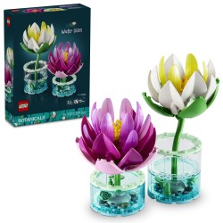 LEGO Botanicals 11511 Ninfee, Piante Artificiali con Fiori Finti in 2 Vasi, Decorazione Camera da Letto, Regalo Bambini 9+
