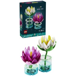 LEGO Botanicals 11511 Ninfee, Piante Artificiali con Fiori Finti in 2 Vasi, Decorazione Camera da Letto, Regalo Bambini 9+