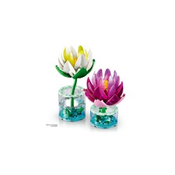 LEGO Botanicals 11511 Ninfee, Piante Artificiali con Fiori Finti in 2 Vasi, Decorazione Camera da Letto, Regalo Bambini 9+