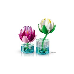 LEGO Botanicals 11511 Ninfee, Piante Artificiali con Fiori Finti in 2 Vasi, Decorazione Camera da Letto, Regalo Bambini 9+