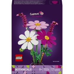 LEGO Botanicals 11514 Fiori di Cosmos, Bouquet Fiori Finti con 3 Cosmos Artificiali e 2 Steli di Penniseto, Regalo Bambini 9+
