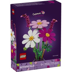 LEGO Botanicals 11514 Fiori di Cosmos, Bouquet Fiori Finti con 3 Cosmos Artificiali e 2 Steli di Penniseto, Regalo Bambini 9+
