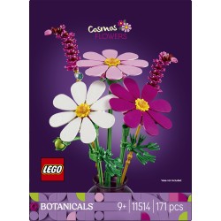 LEGO Botanicals 11514 Fiori di Cosmos, Bouquet Fiori Finti con 3 Cosmos Artificiali e 2 Steli di Penniseto, Regalo Bambini 9+