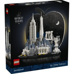 LEGO Architecture 21066 New York City – La Grande Mela, Kit Modellismo da Adulti, Decorazione con Monumenti, Regalo Fai da te