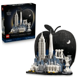 LEGO Architecture 21066 New York City – La Grande Mela, Kit Modellismo da Adulti, Decorazione con Monumenti, Regalo Fai da te