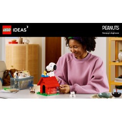 LEGO Ideas 21368 Peanuts: la Cuccia di Snoopy, Kit Modellismo da Esposizione per Adulti con Personaggi di Snoopy e Woodstock