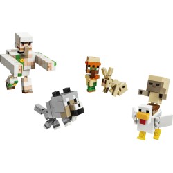 LEGO Minecraft 21592 Attacco nel Deserto del Fantino di Polli, Giocattolo con 6 Personaggi, Regalo per Gamer e Bambini da 9+