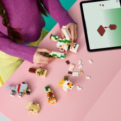 LEGO Minecraft 21592 Attacco nel Deserto del Fantino di Polli, Giocattolo con 6 Personaggi, Regalo per Gamer e Bambini da 9+