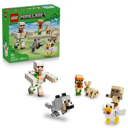 LEGO Minecraft 21592 Attacco nel Deserto del Fantino di Polli, Giocattolo con 6 Personaggi, Regalo per Gamer e Bambini da 9+