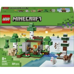 LEGO Minecraft 21593 Avventura della Prima Notte, Giocattolo Interattivo con 7 Personaggi, Regalo Gamer e Bambini da 8 Anni