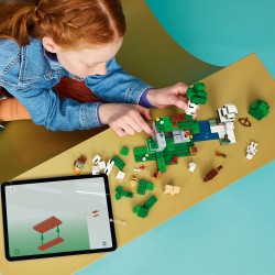 LEGO Minecraft 21593 Avventura della Prima Notte, Giocattolo Interattivo con 7 Personaggi, Regalo Gamer e Bambini da 8 Anni
