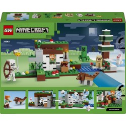 LEGO Minecraft 21593 Avventura della Prima Notte, Giocattolo Interattivo con 7 Personaggi, Regalo Gamer e Bambini da 8 Anni