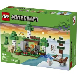 LEGO Minecraft 21593 Avventura della Prima Notte, Giocattolo Interattivo con 7 Personaggi, Regalo Gamer e Bambini da 8 Anni