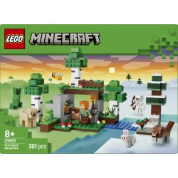 LEGO Minecraft 21593 Avventura della Prima Notte, Giocattolo Interattivo con 7 Personaggi, Regalo Gamer e Bambini da 8 Anni