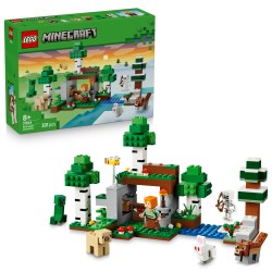 LEGO Minecraft 21593 Avventura della Prima Notte, Giocattolo Interattivo con 7 Personaggi, Regalo Gamer e Bambini da 8 Anni
