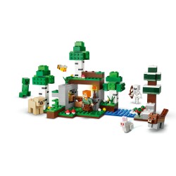 LEGO Minecraft 21593 Avventura della Prima Notte, Giocattolo Interattivo con 7 Personaggi, Regalo Gamer e Bambini da 8 Anni
