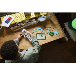 LEGO Minecraft 21594 Scheletro, Action Figure Giocattolo di Mob con Elmo di Diamante, Arco e Frecce, Base in Erba, Regalo 10+