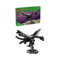 LEGO Minecraft 21595 Drago dell'End, Giocattolo Interattivo con Ali Mobili e Supporto, Regalo per Gamer e Bambini da 10 Anni