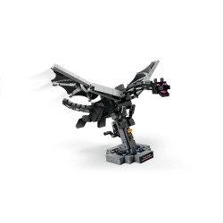 LEGO Minecraft 21595 Drago dell'End, Giocattolo Interattivo con Ali Mobili e Supporto, Regalo per Gamer e Bambini da 10 Anni