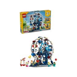LEGO Creator 31389 3in1 Iconica Ruota Panoramica, Parco Giochi Trasformabile in Attrazione a Forma di UFO o in Giostra, da 8+