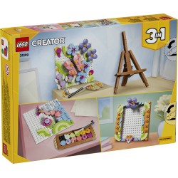 LEGO Creator 31390 3in1 Dipinto Floreale Decorativo, Gioco Trasformabile in Cornice o in Disegno di Fenicottero, Regalo da 8+