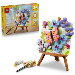 LEGO Creator 31390 3in1 Dipinto Floreale Decorativo, Gioco Trasformabile in Cornice o in Disegno di Fenicottero, Regalo da 8+