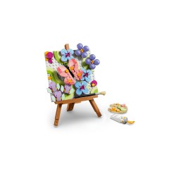 LEGO Creator 31390 3in1 Dipinto Floreale Decorativo, Gioco Trasformabile in Cornice o in Disegno di Fenicottero, Regalo da 8+