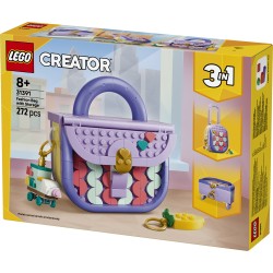 LEGO Creator 31391 3in1 Borsetta alla Moda Portaoggetti, Gioco Trasformabile in Trolley o Portaoggetti, Regalo Bambini 8+
