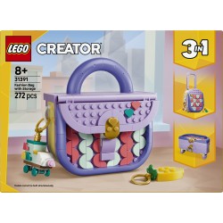 LEGO Creator 31391 3in1 Borsetta alla Moda Portaoggetti, Gioco Trasformabile in Trolley o Portaoggetti, Regalo Bambini 8+
