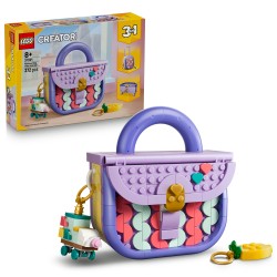LEGO Creator 31391 3in1 Borsetta alla Moda Portaoggetti, Gioco Trasformabile in Trolley o Portaoggetti, Regalo Bambini 8+