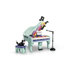 LEGO Creator 31392 3in1: Pianoforte Decorativo con Gatto, Giocattolo Retrò Trasformabile in Radio o Giradischi, Regalo da 9+
