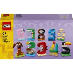 LEGO 40807 Numeri del Compleanno Giocattolo, Decorazione per Torta, Addobbi per Feste o Gioco per Contare, Regalo Bambini 6+