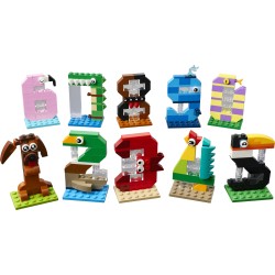 LEGO 40807 Numeri del Compleanno Giocattolo, Decorazione per Torta, Addobbi per Feste o Gioco per Contare, Regalo Bambini 6+