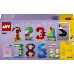 LEGO 40807 Numeri del Compleanno Giocattolo, Decorazione per Torta, Addobbi per Feste o Gioco per Contare, Regalo Bambini 6+